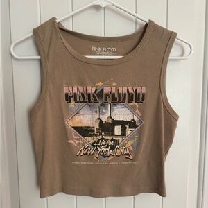 Pink Floyd band crop top, size medium.